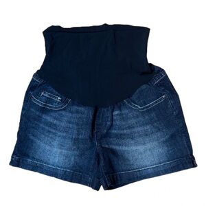 A Pea In The Pod Denim Blue Maternity Women's Shorts Size Small